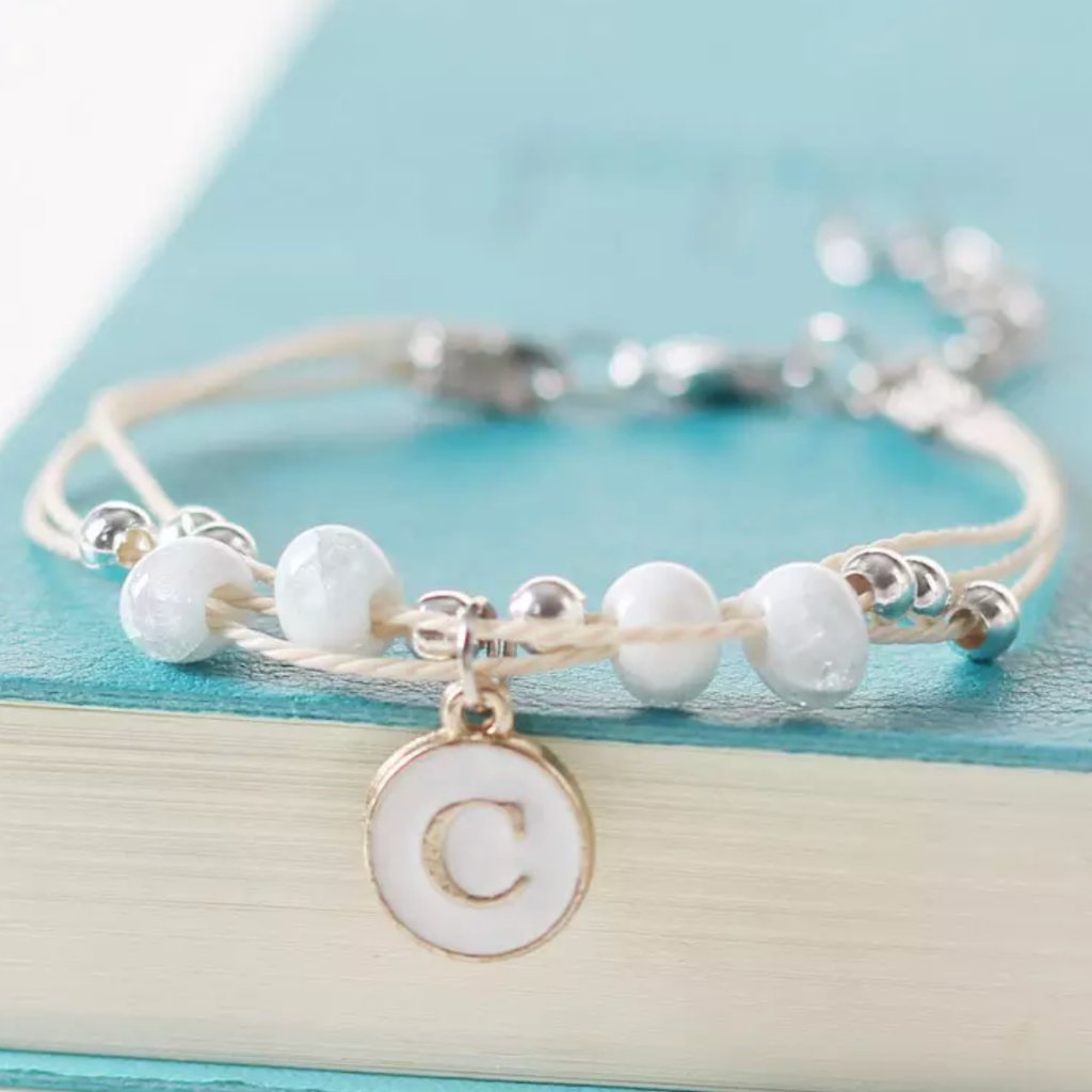 Rope And Chain Letter Bracelet C